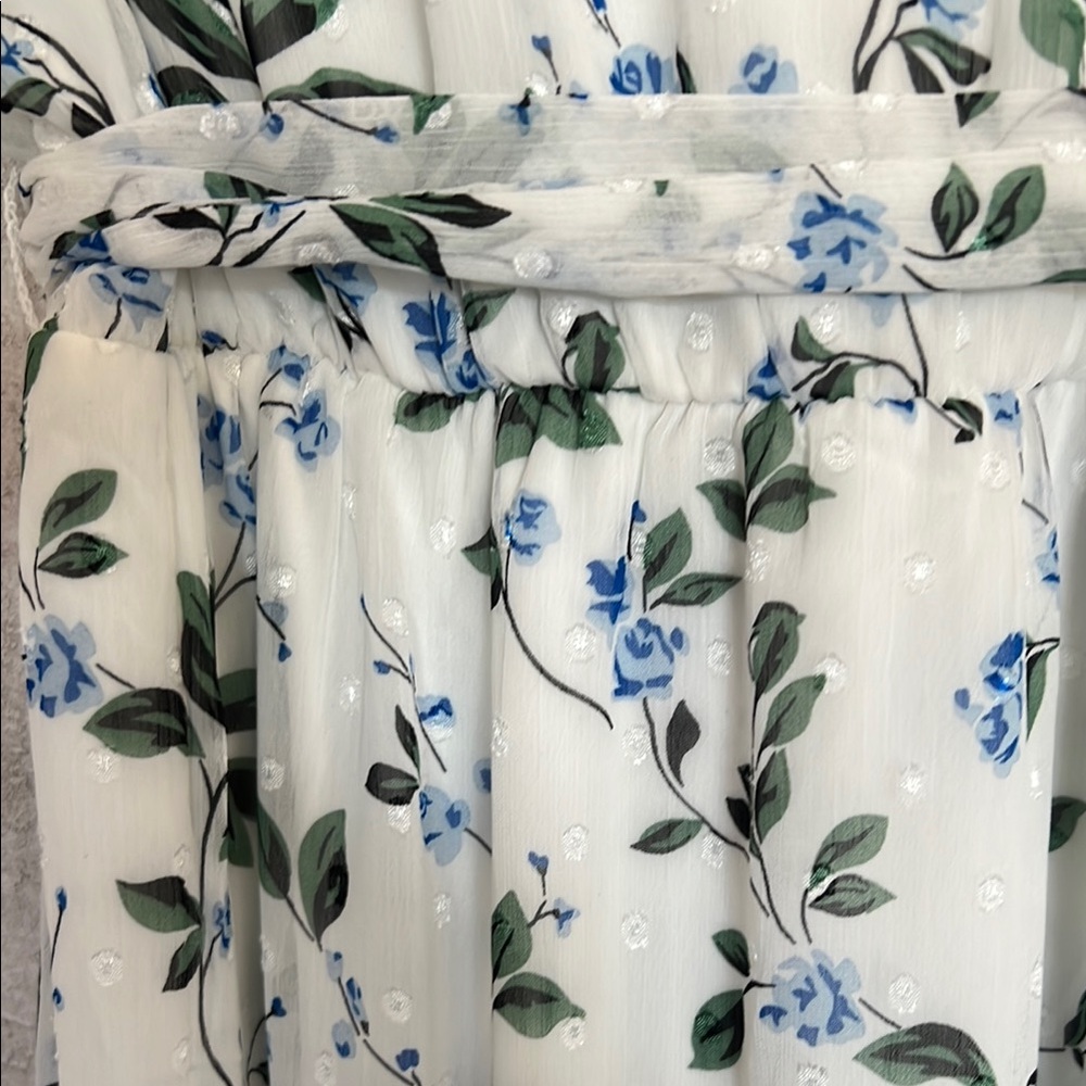 NY Collection Blue and Green Floral High Low Dress‎ - Picture 9 of 14